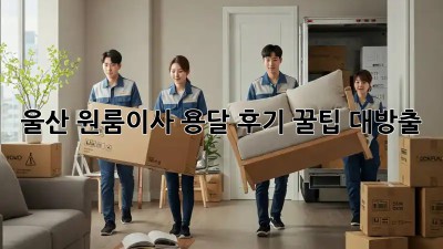 울산 원룸이사 용달 후기🚚 꿀팁 대방출!