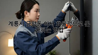 계룡시 금암동 이사, 효율적으로 돈 굳히는 방법!