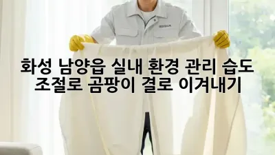 화성 남양읍 실내 환경 관리: 습도 조절로 곰팡이, 결로 이겨내기